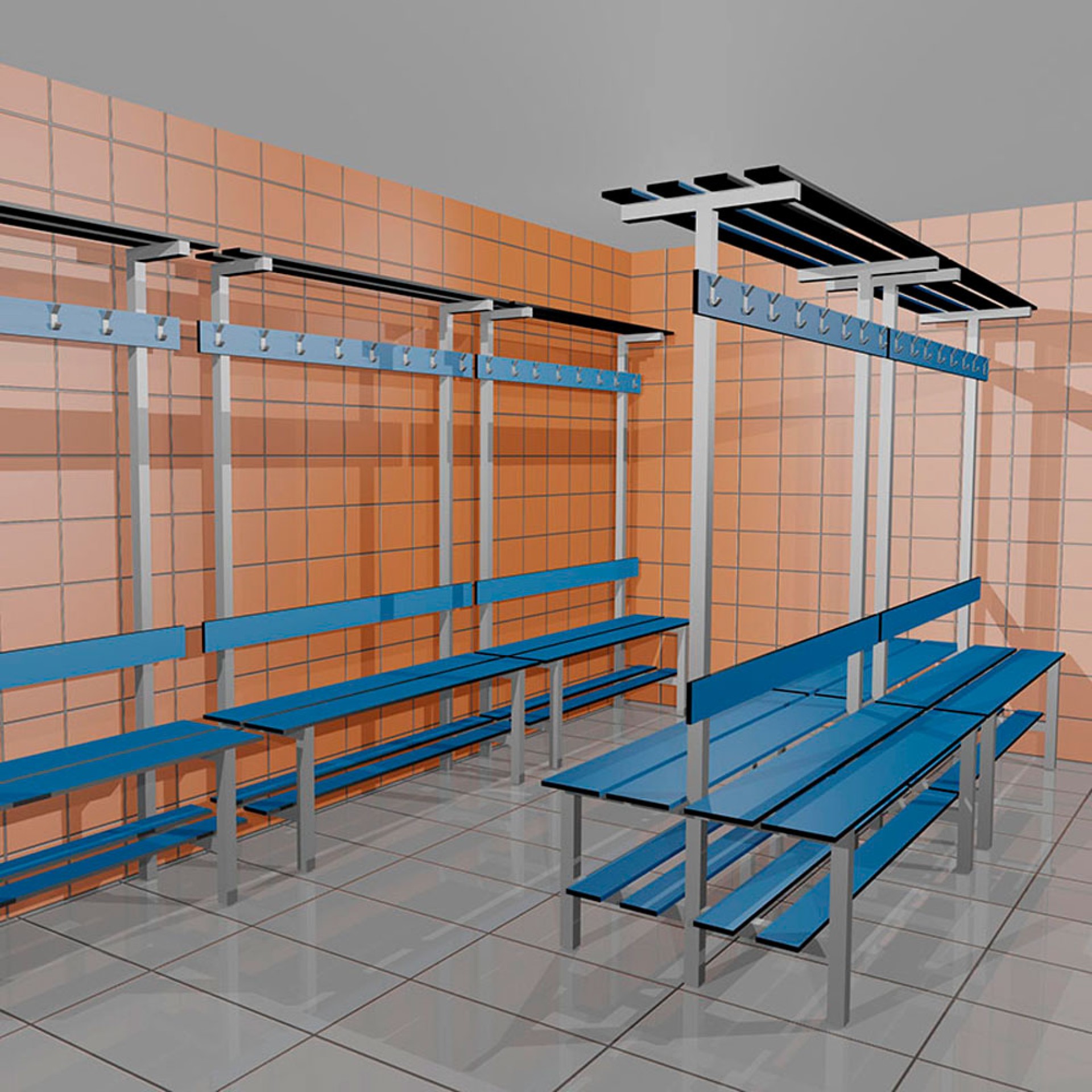 BANCO DE BAÑO DOBLE FENÓLICO 5 FUNCIONES