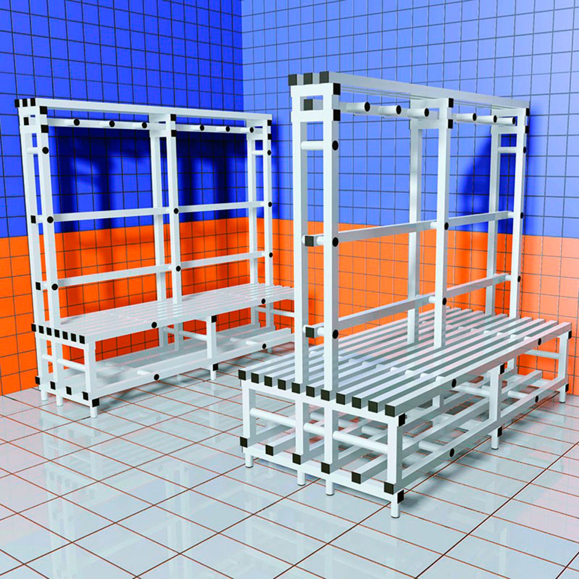 BANCO DE BAÑO DOBLE PVC 4 FUNCIONES