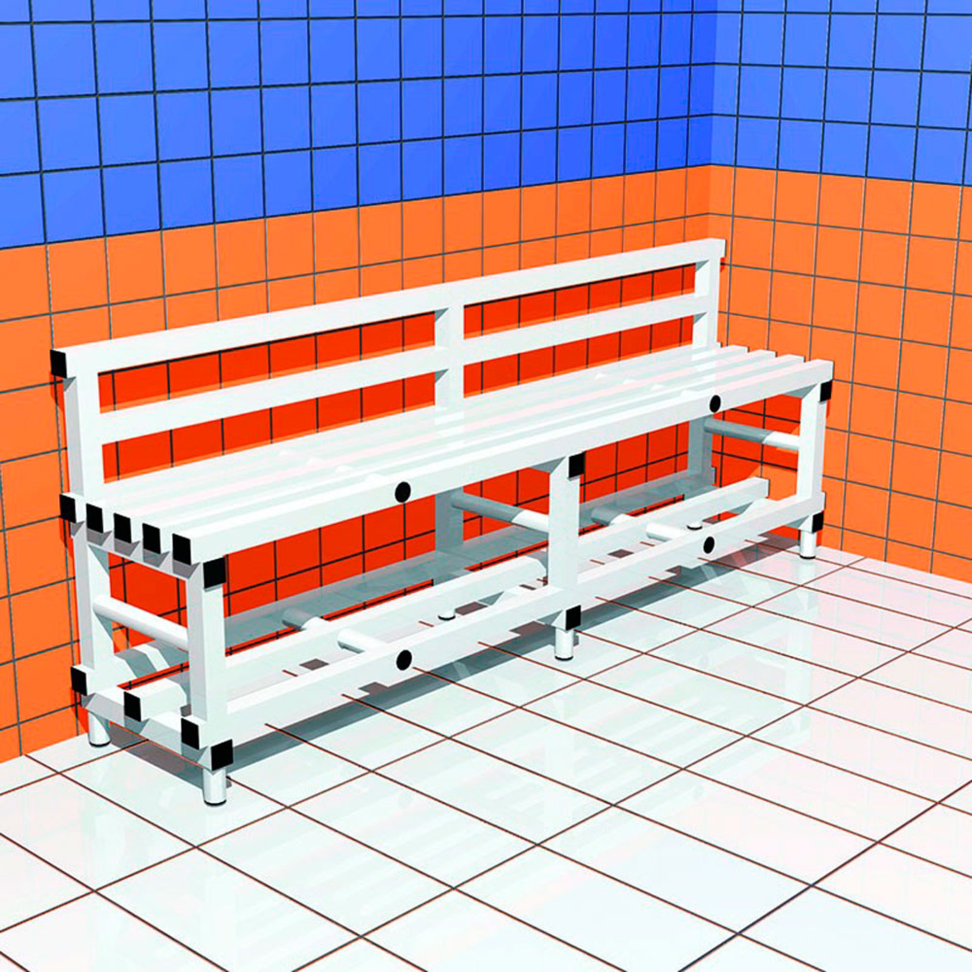 BANCO DE BAÑO SIMPLE PVC 2 FUNCIONES