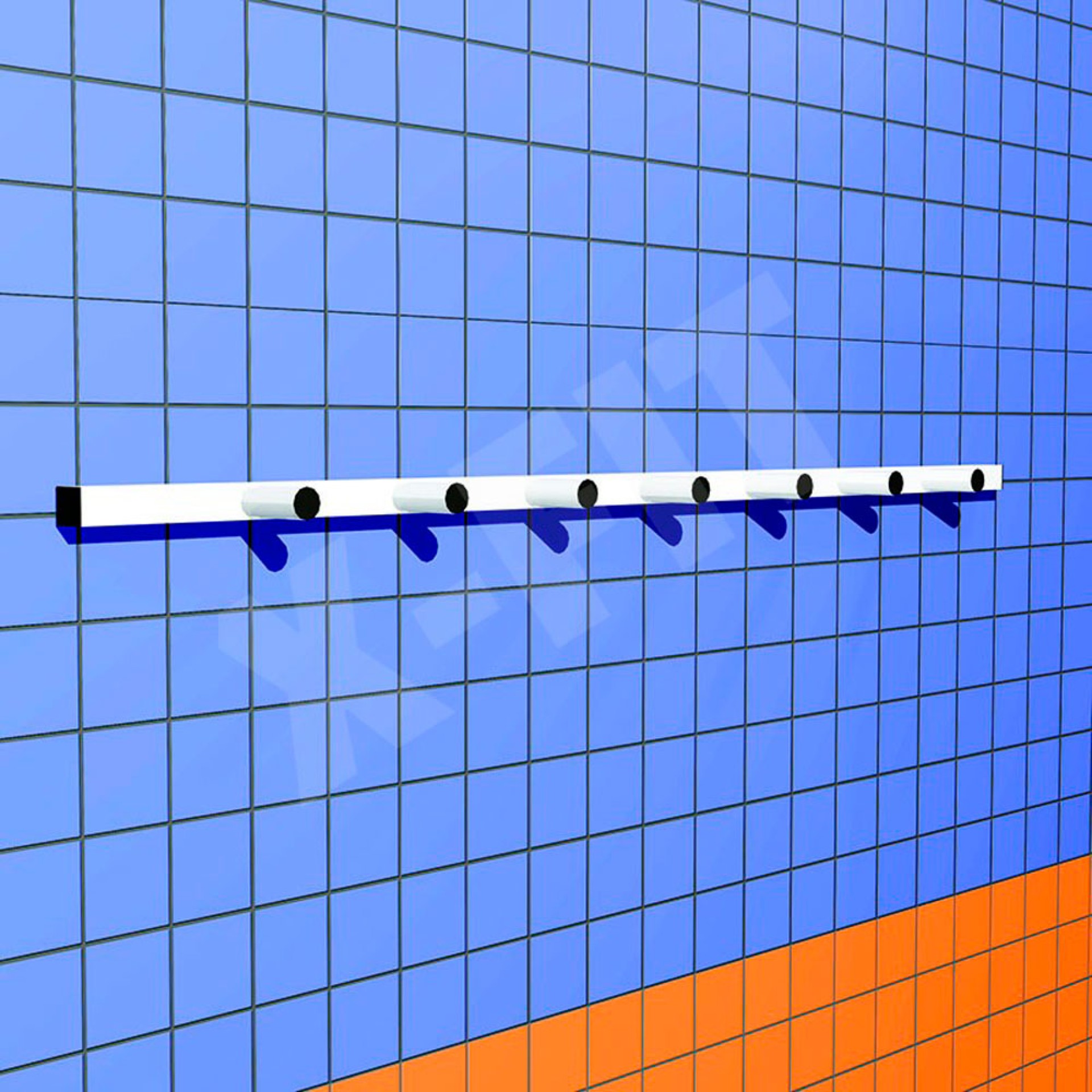 REGLA DE PVC CON COLGADORES