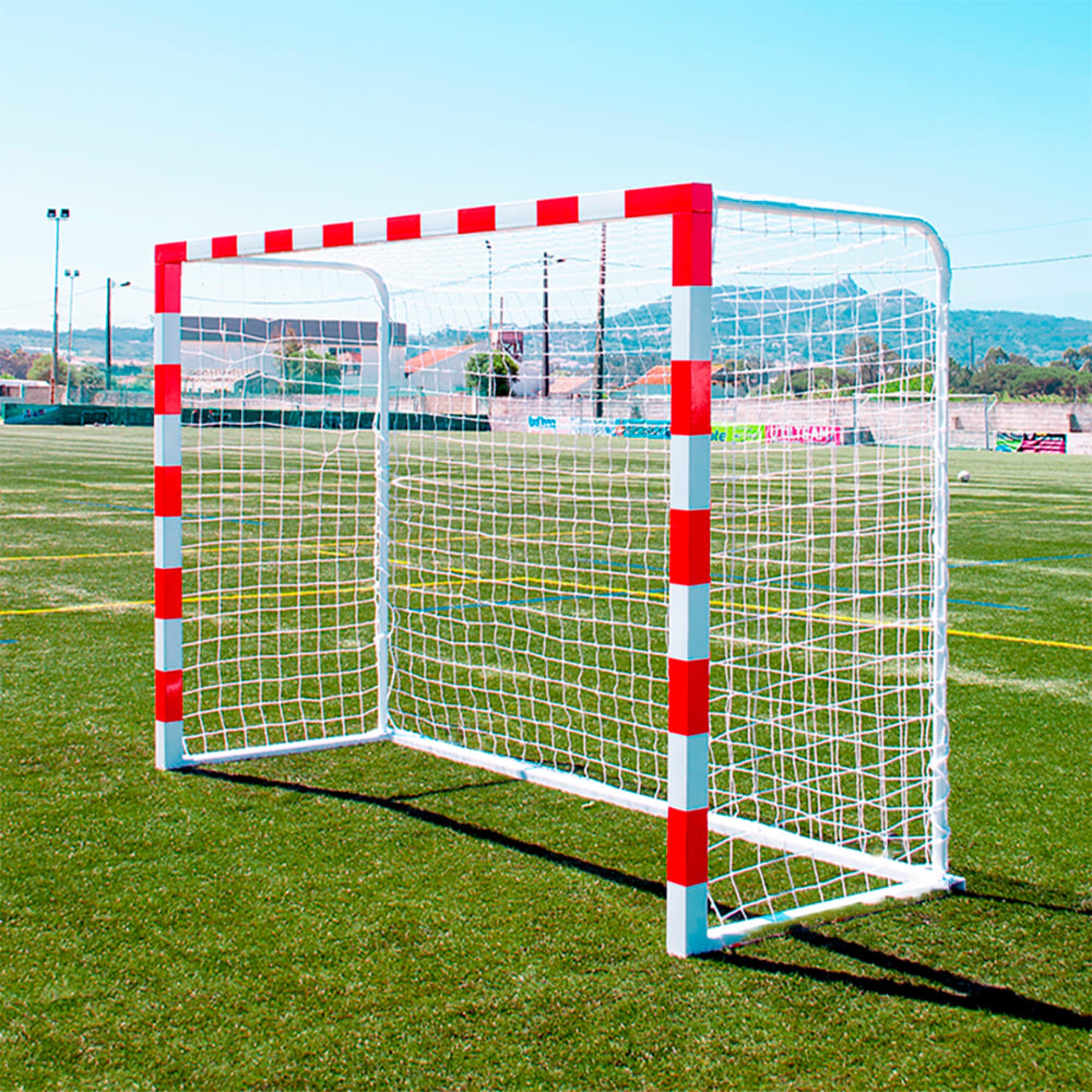 PORTERÍA CUADRADA DE HIERRO DE BALONMANO/FÚTBOL SALA