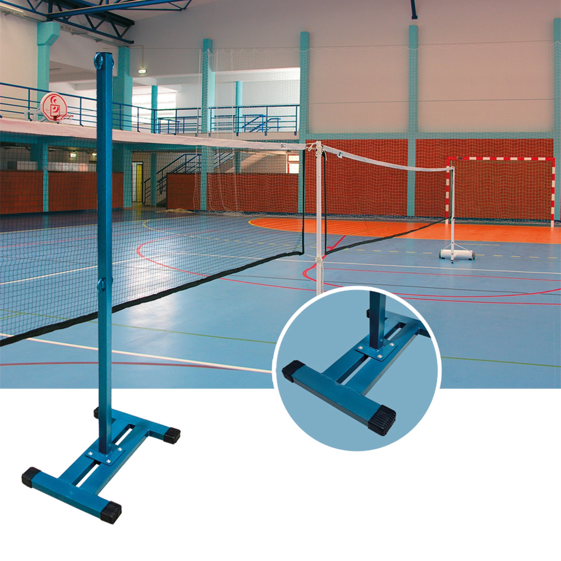 POSTE DE BÁDMINTON DOBLE MULTICURSO