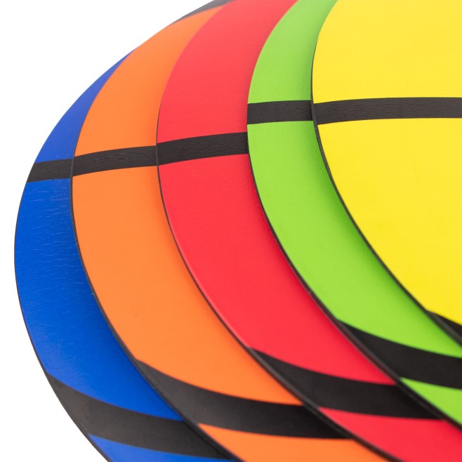 SET OF 5 FLOOR MARKERS FOR THROWING GAMES