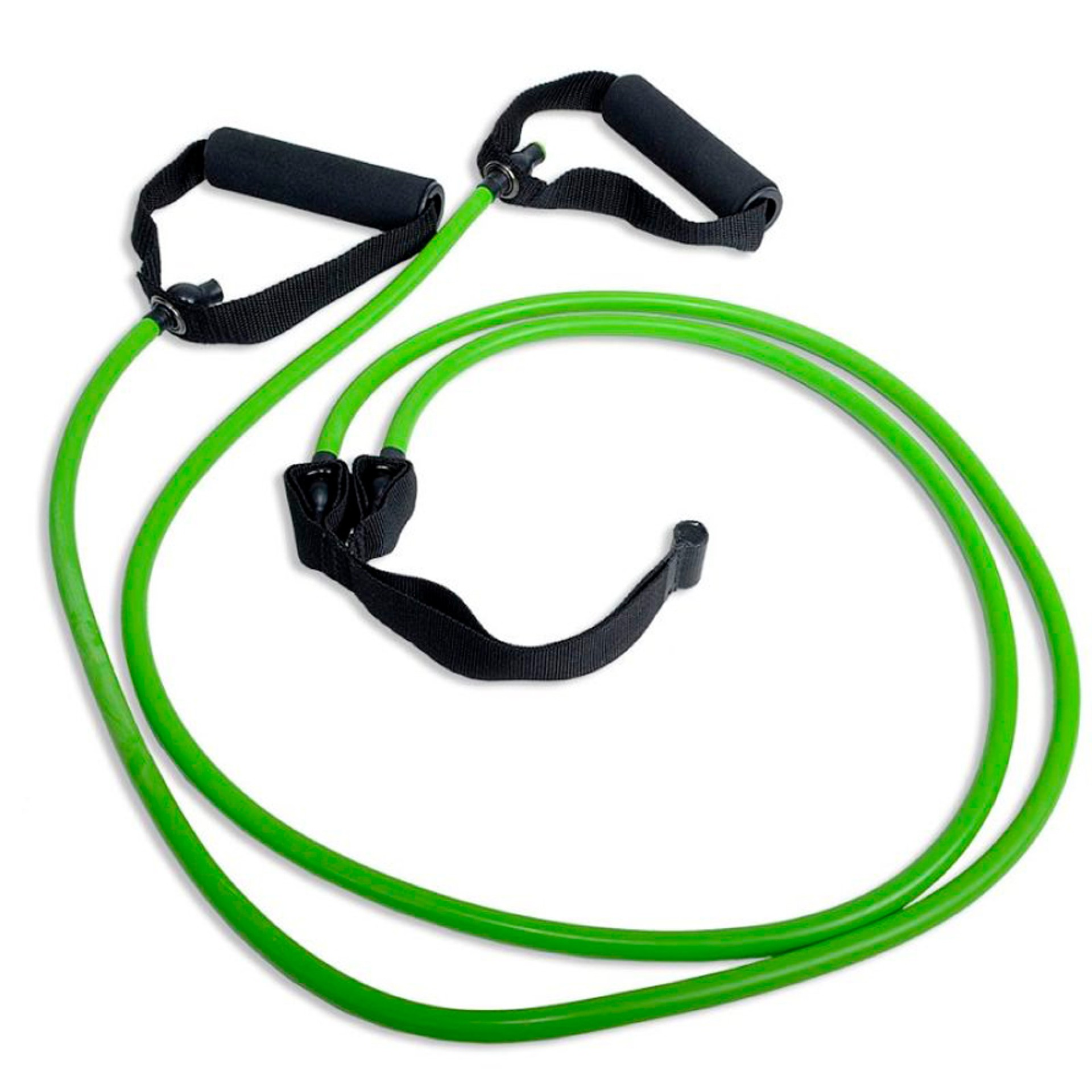 ELÁSTICO CON PUNTA FIJA - VERDE - MEDIANO - TUBO PUNTA FIJA