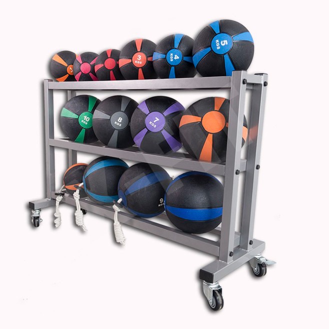SUPORTE HORIZONTAL TRIPLO PARA BOLAS MEDICINAIS