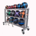 SUPORTE HORIZONTAL TRIPLO PARA BOLAS MEDICINAIS