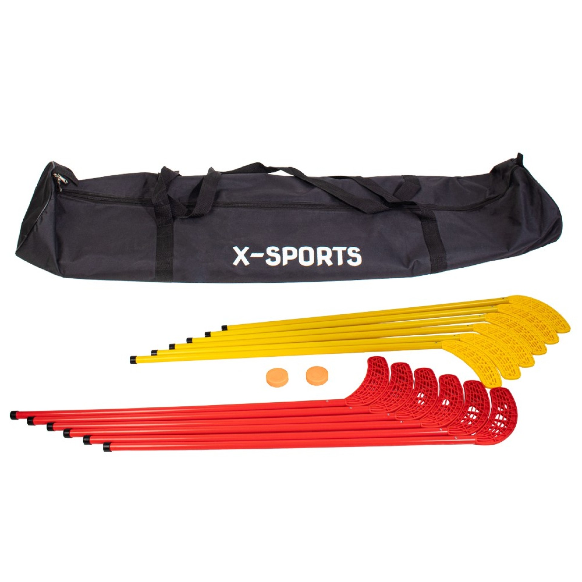 KIT HOCKEY 12 PALOS PVC CON 2 DISCOS