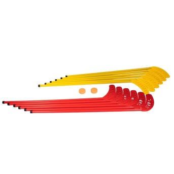 KIT HOCKEY 12 PALOS PVC CON 2 DISCOS