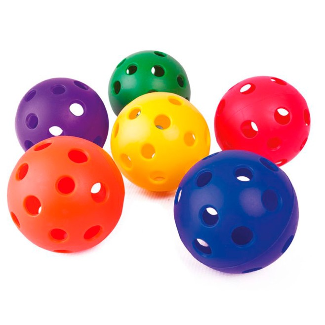 CONJUNTO DE 6 BOLAS PERFURADAS MACIAS