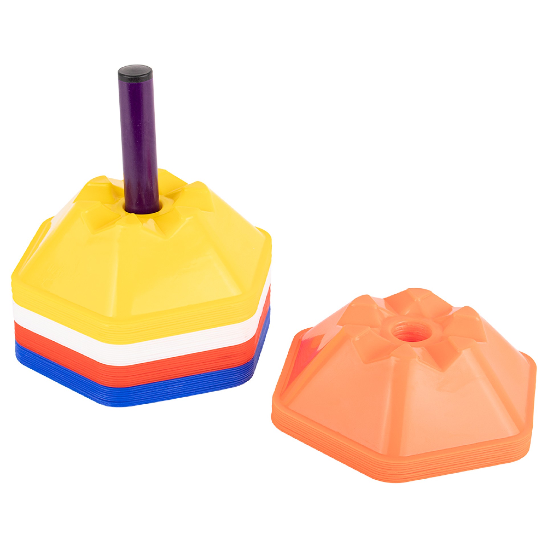 MARCOS DELIMITADORES DE ESPACIO HEXAGONALES (50 UNIDADES)