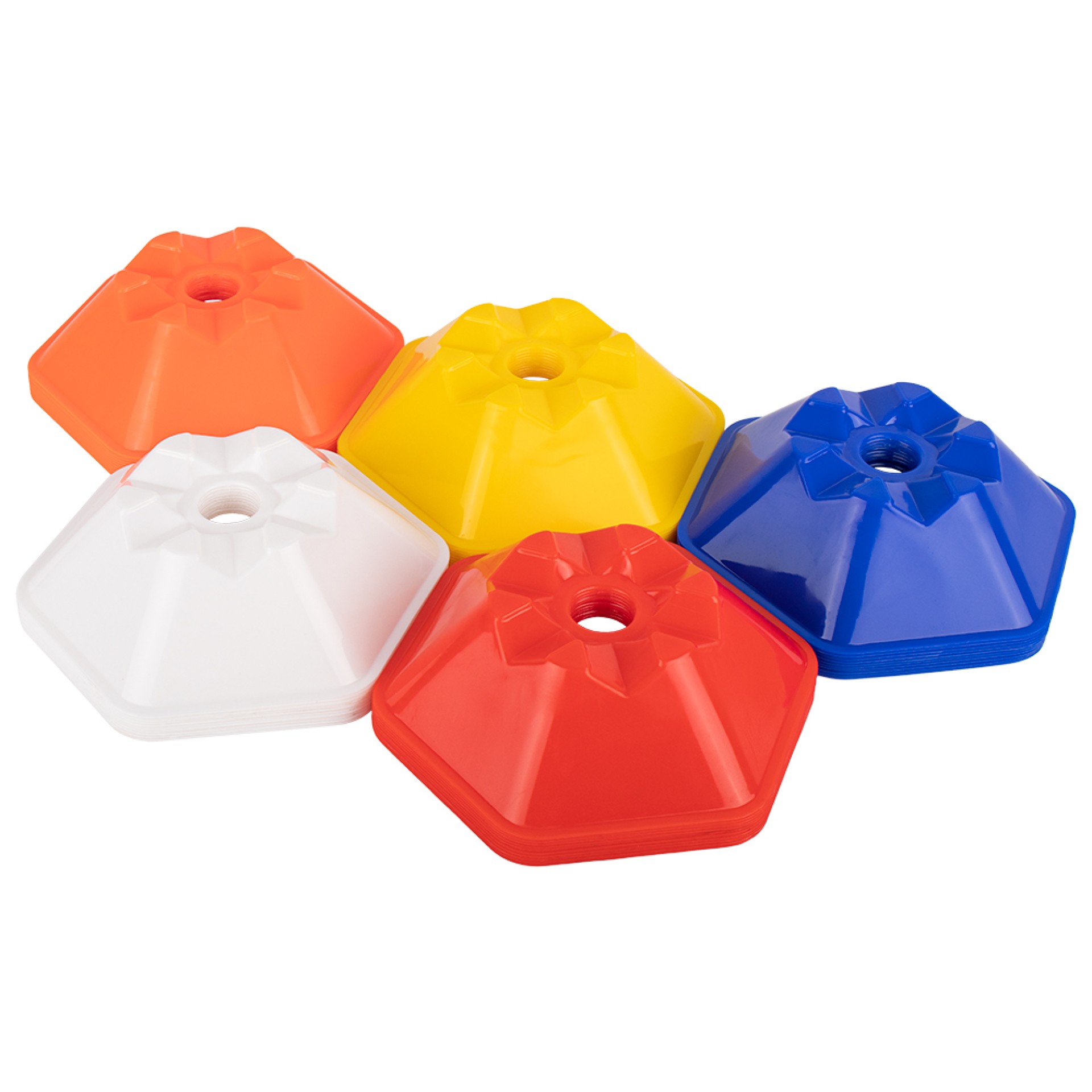 MARCOS DELIMITADORES DE ESPACIO HEXAGONALES (50 UNIDADES)