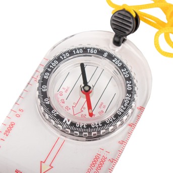 TRANSPARENT SCHOOL THUMB COMPASS WITH STRAP
