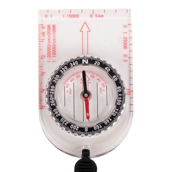 TRANSPARENT SCHOOL THUMB COMPASS WITH STRAP