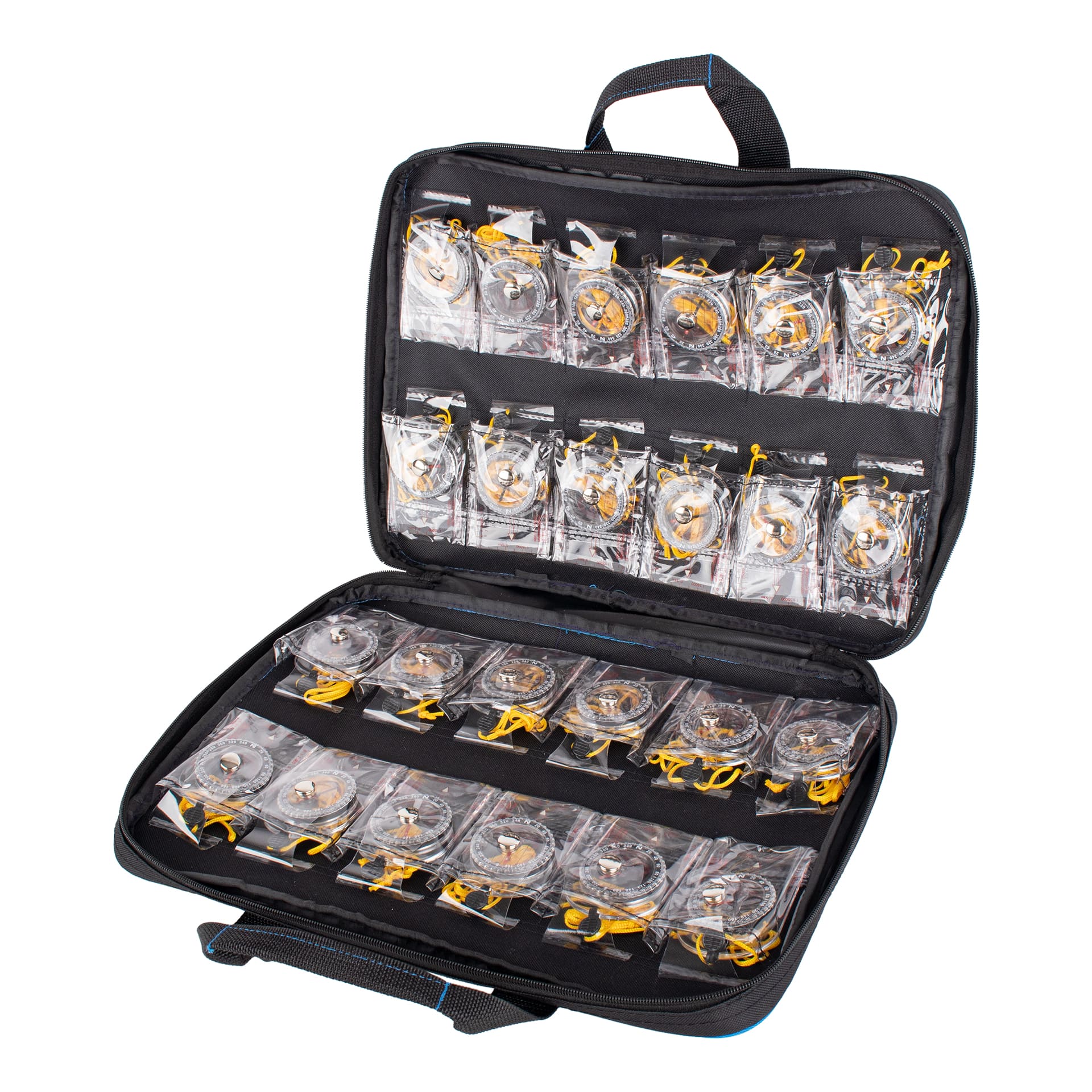 MALETA CON 24 BRÚJULAS