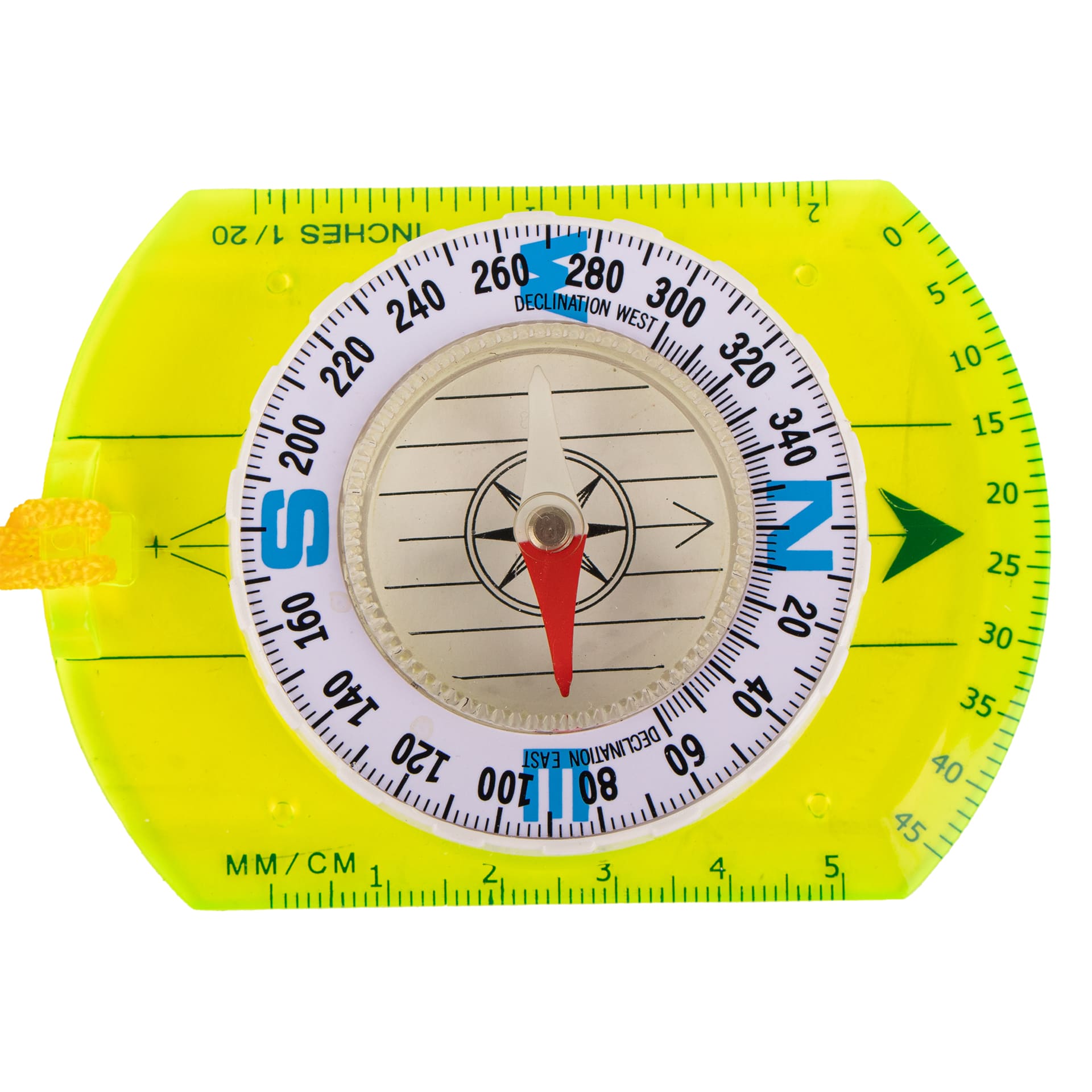 BRÚJULA ESCOLAR AMARILLO CON CORREA