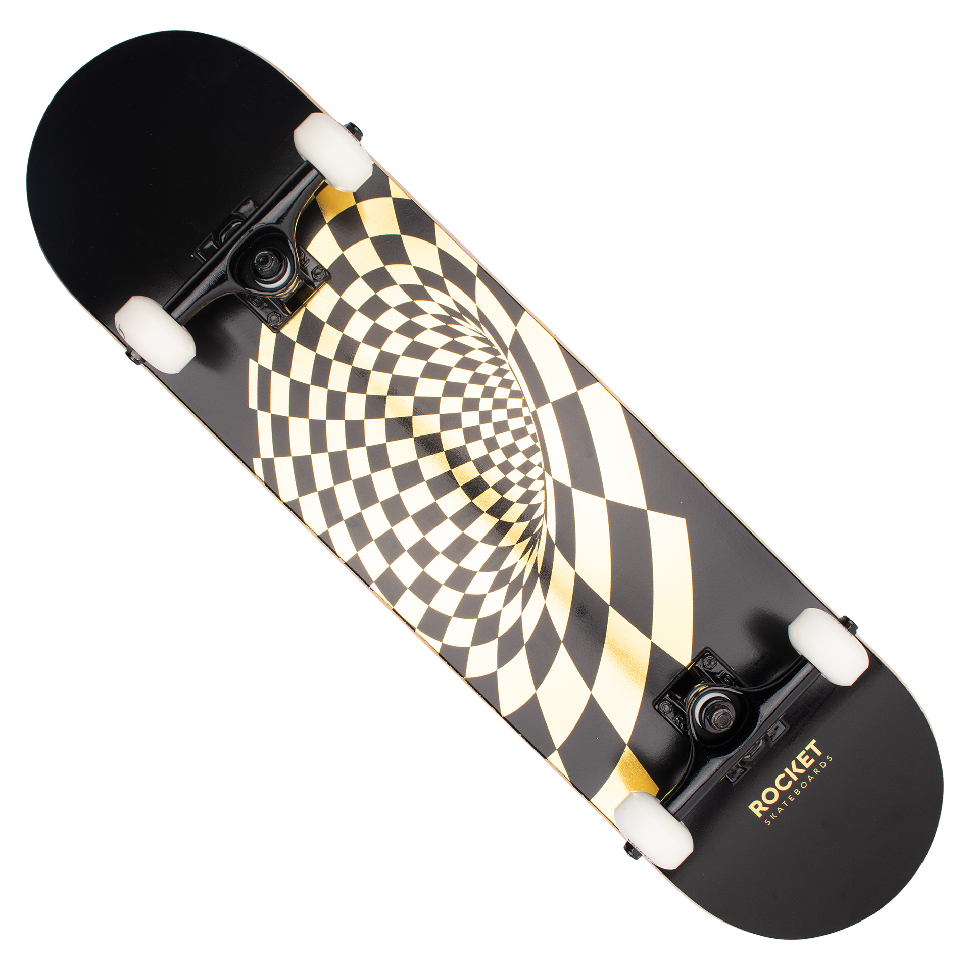 SKATEBOARD ROCKET VORTEX FOIL GOLD 8.00 IN