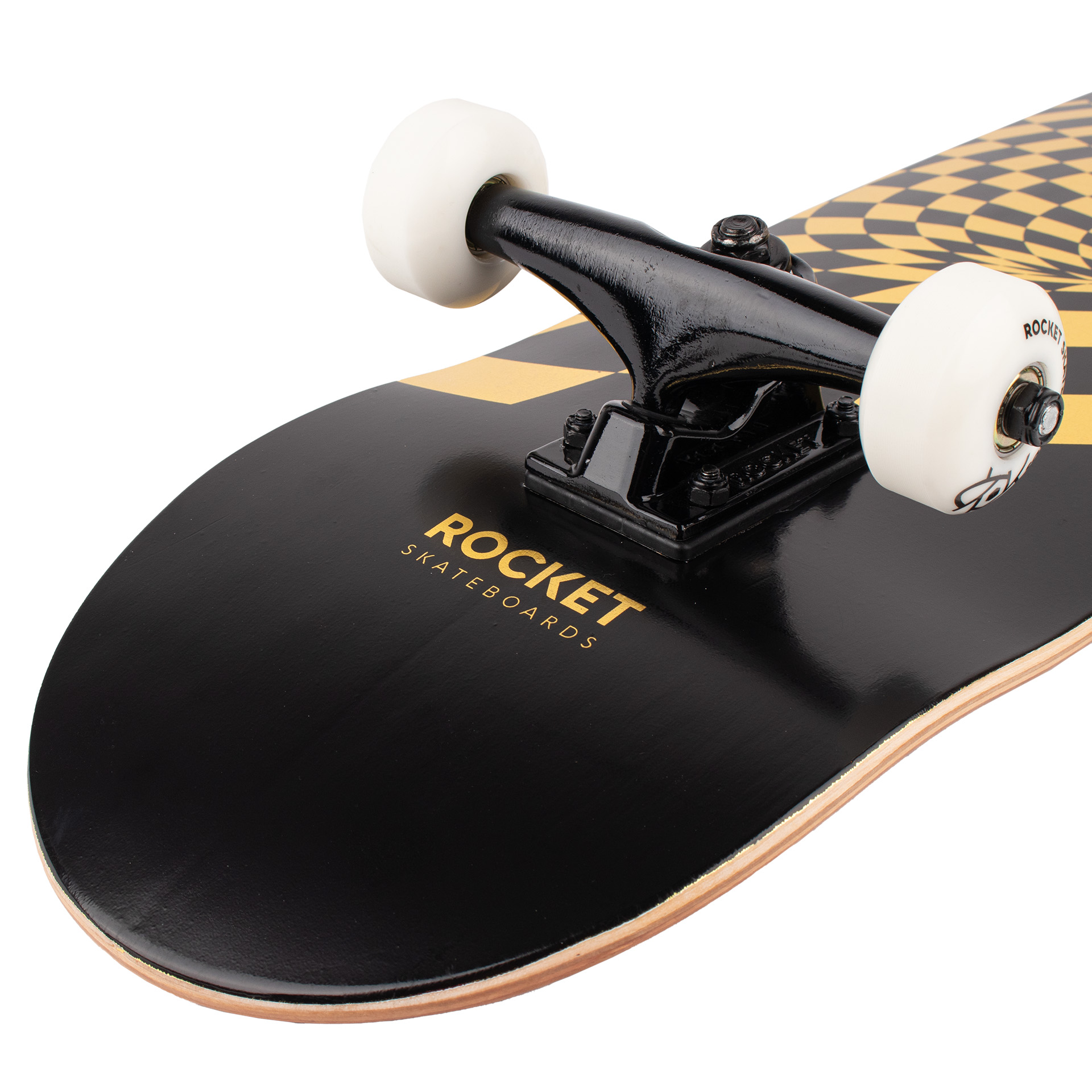 SKATEBOARD ROCKET VORTEX FOIL GOLD 8.00 IN