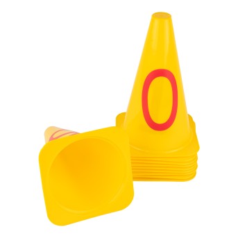 SET DE 10 CONOS NUMERADOS (0-9)