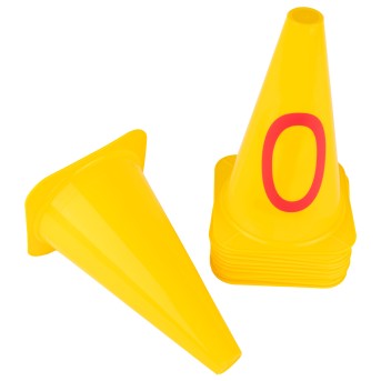 SET DE 10 CONOS NUMERADOS (0-9)