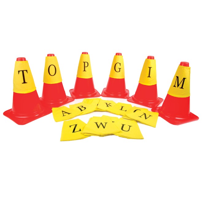 CONJUNTO DE 26 CAPAS COM LETRAS DE A a Z P/ CONES