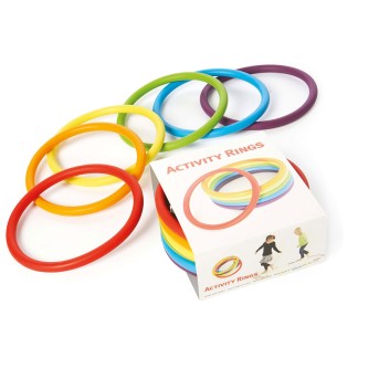 SET DE 6 ANILLOS MULTIUSOS DE COLORES 16cm gonge