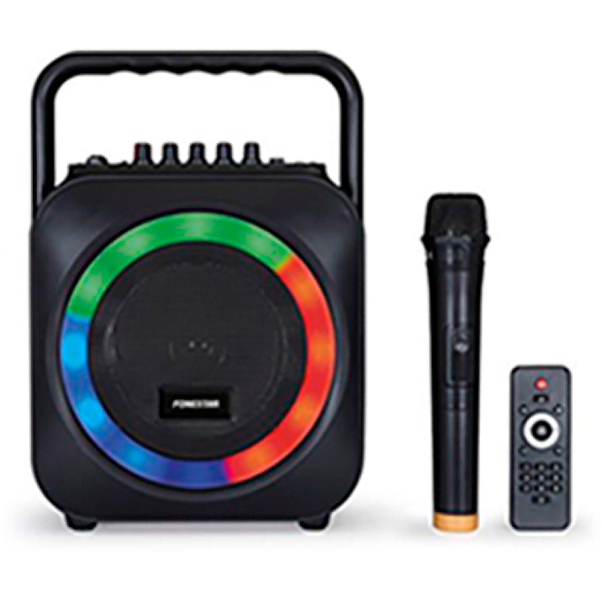 SISTEMA DE SONIDO PORTÁTIL FONESTAR BOX 35LED BATERÍA Y MICR