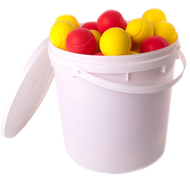 FOAM TENNIS BALLS BUCKET 70mm - (36 UNITS)