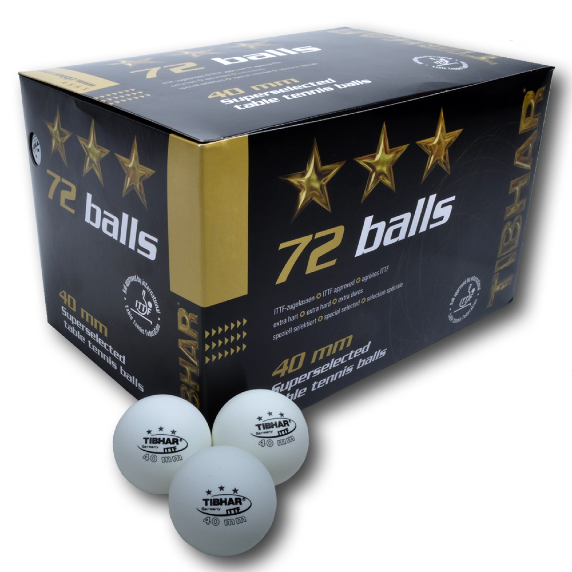 PELOTA PING PONG TIBHAR COMPETICIÓN*** (72 UNIDADES)
