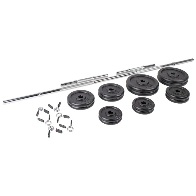 HOME FITNESS BAR AND DUMBBELL SET (48KG)