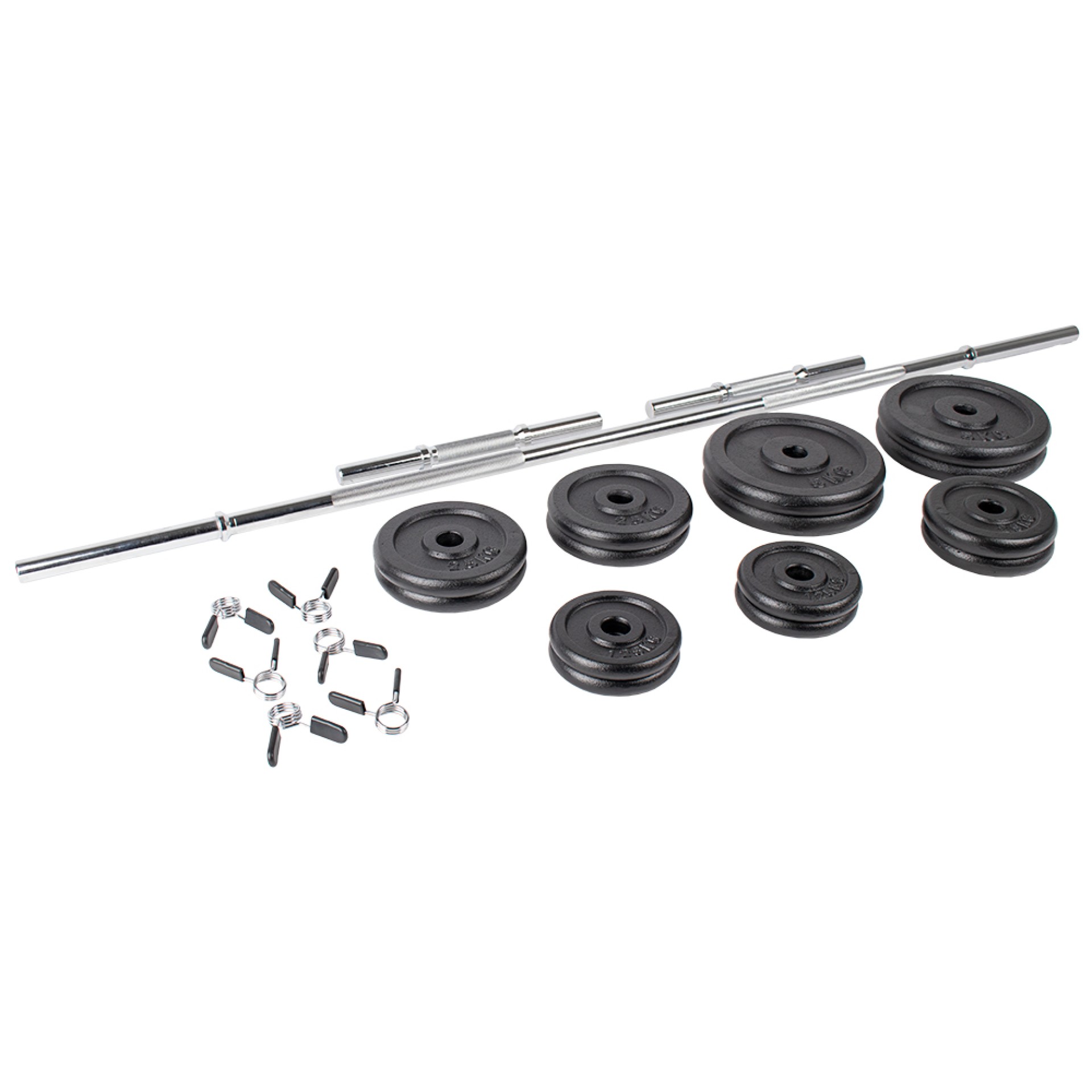 SET DE BARRA Y MANCUERNAS HOME FITNESS (48KG)