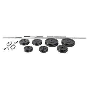 SET DE BARRA Y MANCUERNAS HOME FITNESS (48KG)