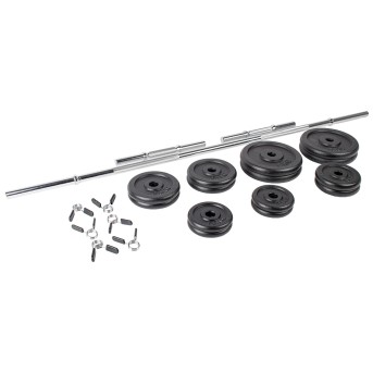 SET DE BARRA Y MANCUERNAS HOME FITNESS (48KG)