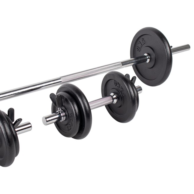 HOME FITNESS BAR AND DUMBBELL SET (48KG)