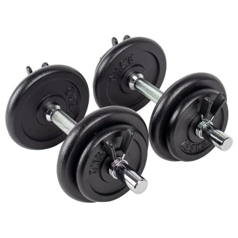 SET DE BARRA Y MANCUERNAS HOME FITNESS (48KG)