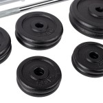 CONJUNTO DE BARRA E HALTERES (48KG)