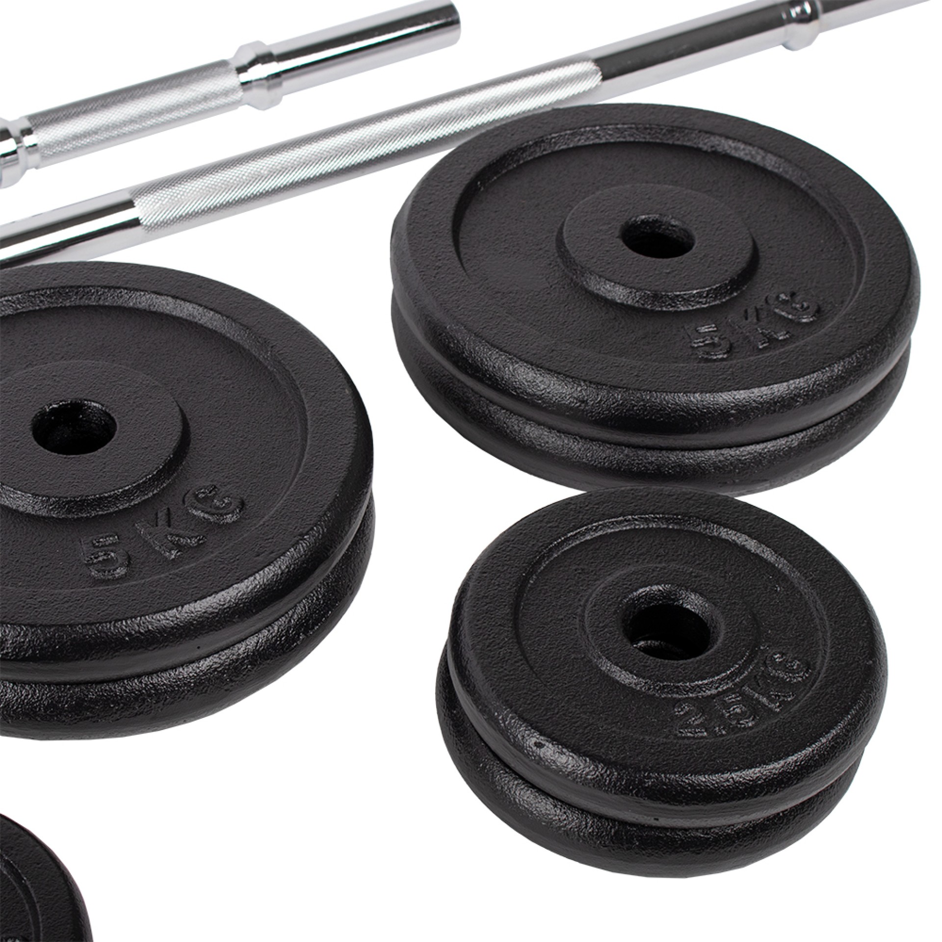 SET DE BARRA Y MANCUERNAS HOME FITNESS (48KG)