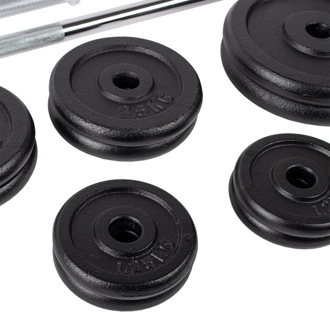 HOME FITNESS BAR AND DUMBBELL SET (48KG)
