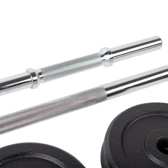 SET DE BARRA Y MANCUERNAS HOME FITNESS (48KG)