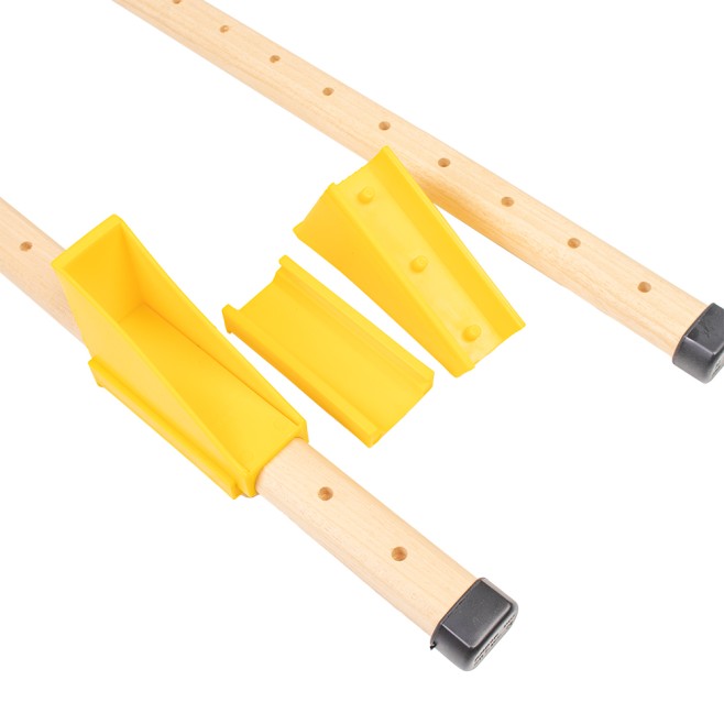 ZANCOS ALTOS DE MADERA REGULABLES (PAR)