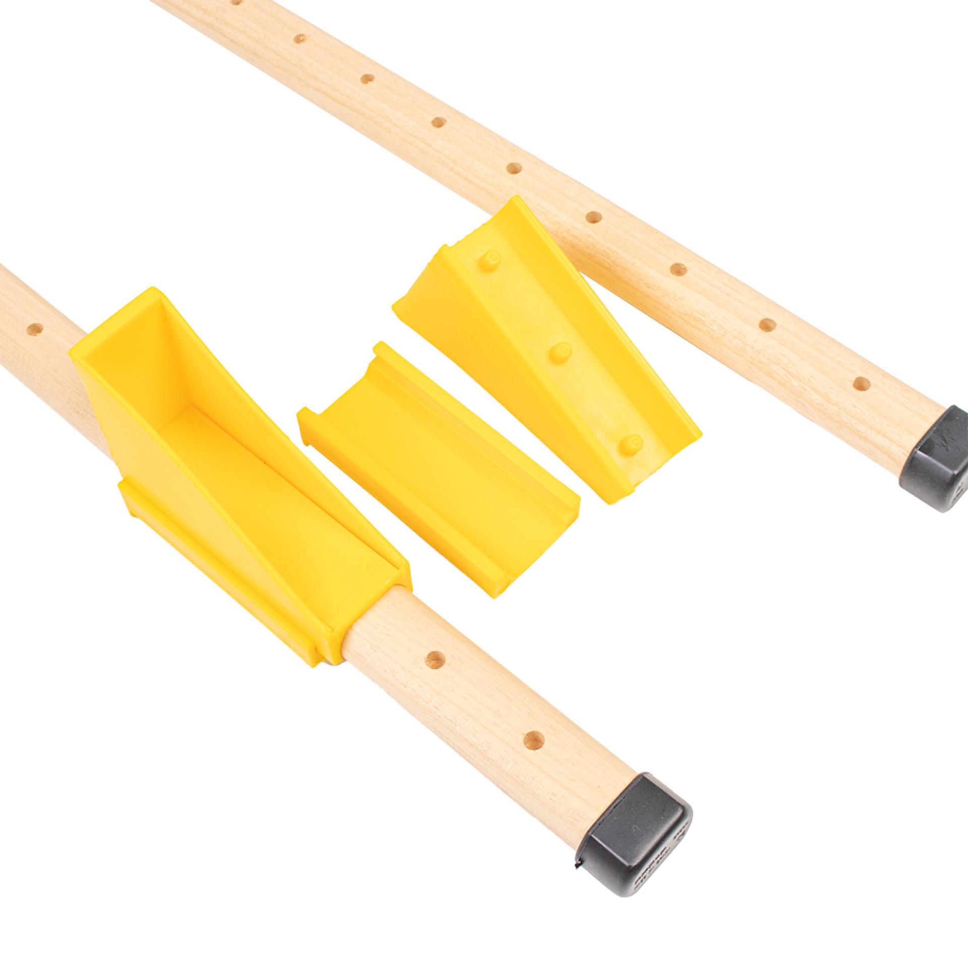 ZANCOS ALTOS DE MADERA REGULABLES (PAR)