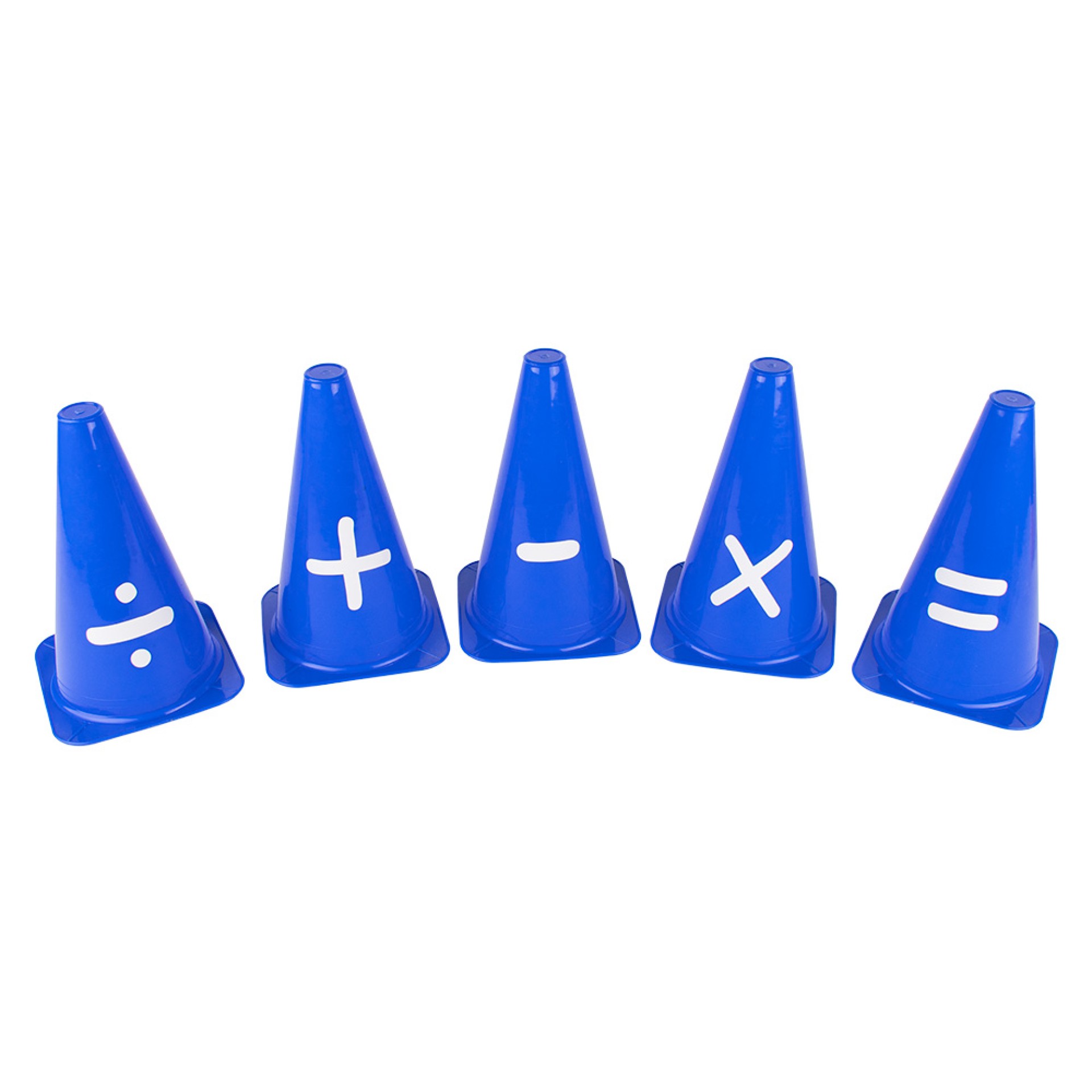 SET DE 5 CONOS CON SÍMBOLOS MATEMÁTICOS