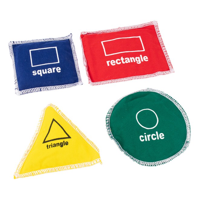 CONJUNTO DE 4 SACOS COM FORMAS GEOMTRICAS EM INGLS