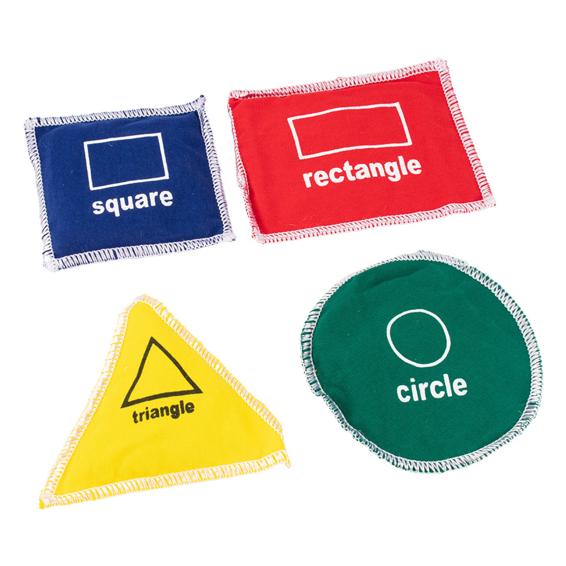 SET DE 4 BOLSAS CON FORMAS GEOMÉTRICAS EN INGLÉS