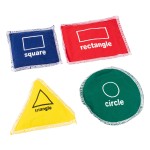 CONJUNTO DE 4 SACOS COM FORMAS GEOMTRICAS EM INGLS