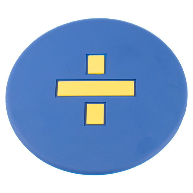 SET OF 5 RUBBER COASTERS WITH MATHEMATICAL SYMBOLS