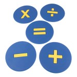 CONJUNTO DE 5 BASES DE BORRACHA SMBOLOS MATEMTICOS