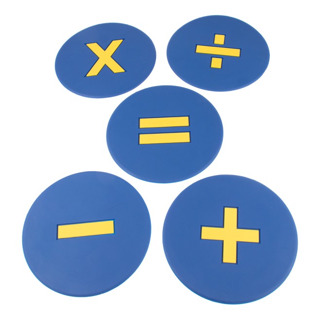 CONJUNTO DE 5 BASES DE BORRACHA SMBOLOS MATEMTICOS
