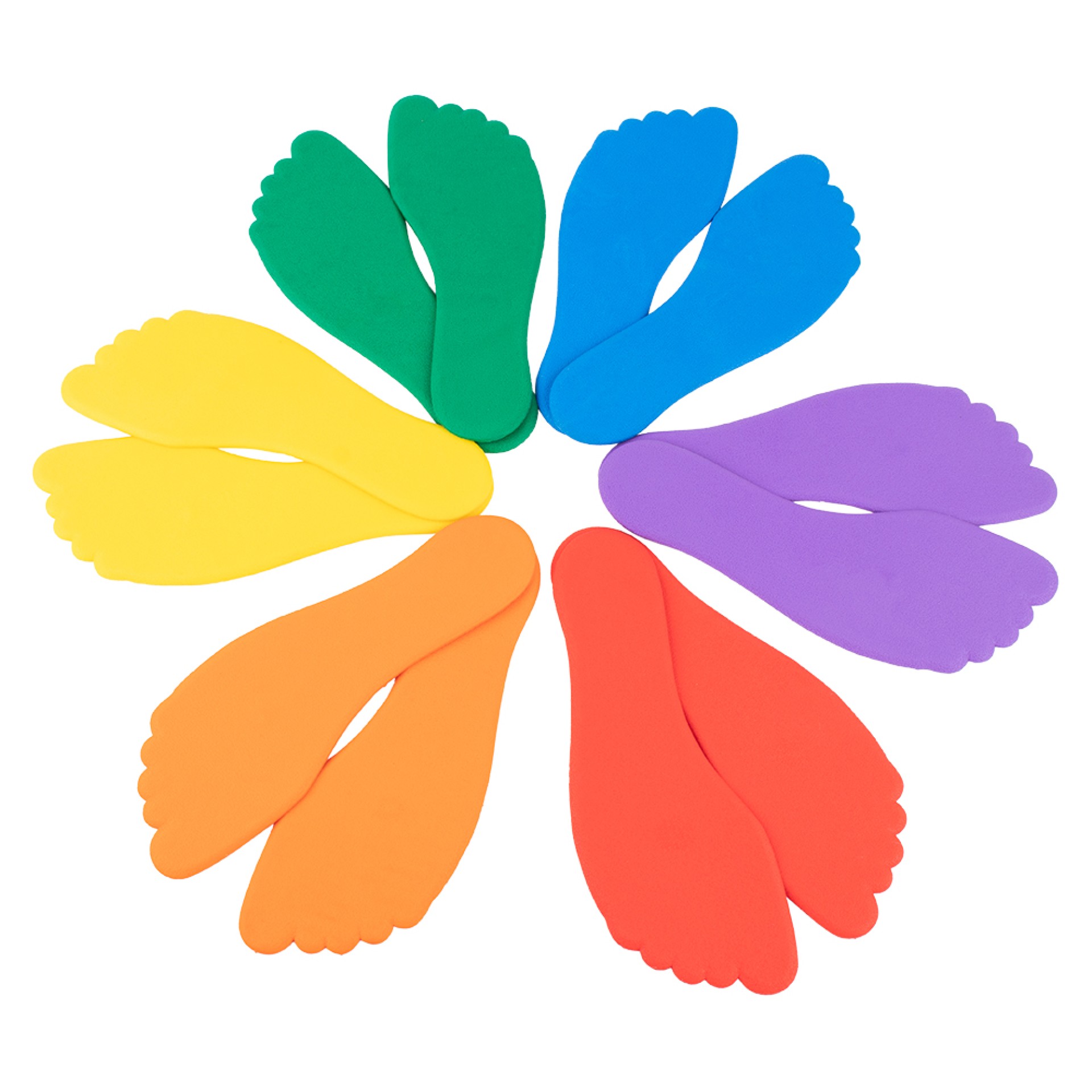 SET DE 6 PARES DE PIES DE GOMA