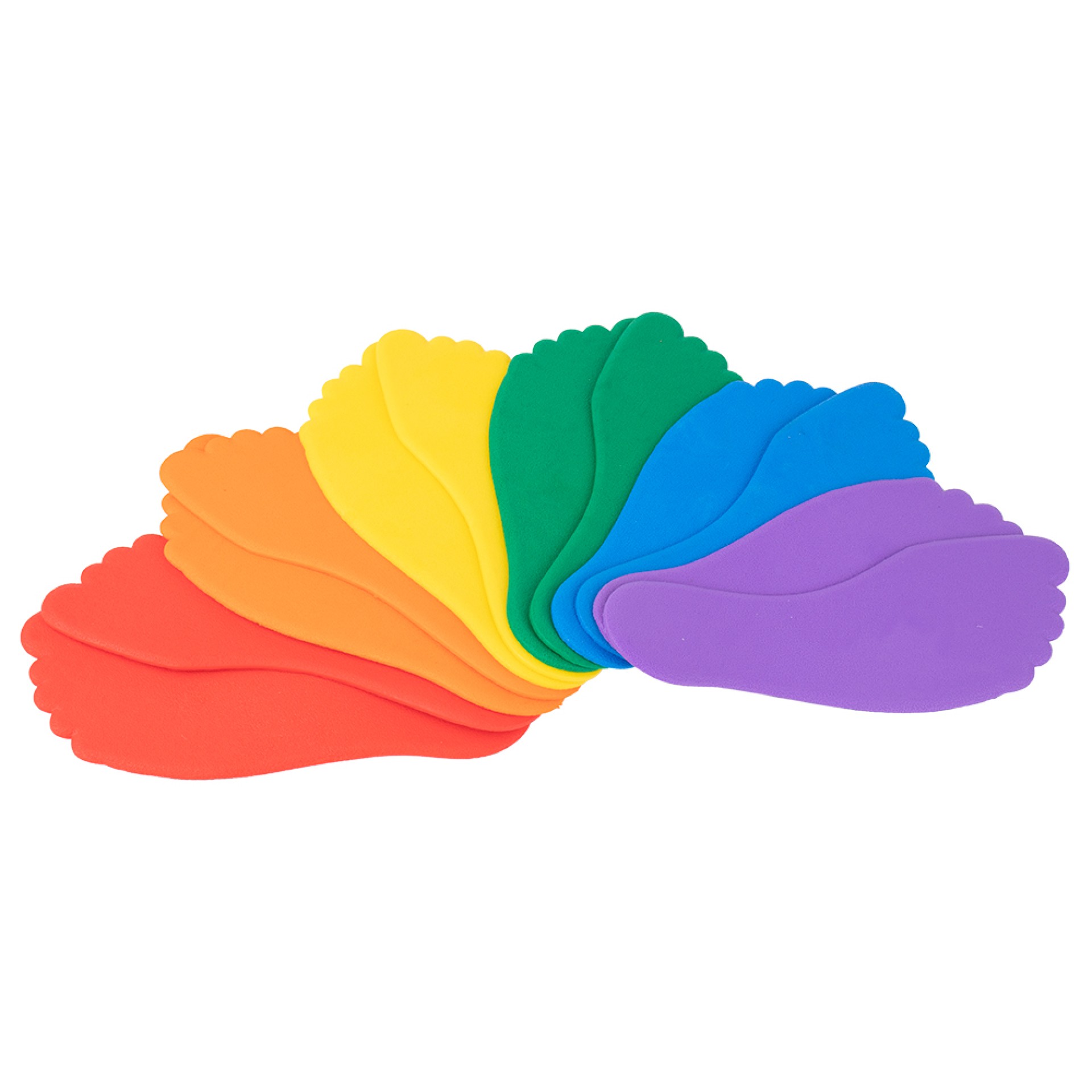 SET DE 6 PARES DE PIES DE GOMA