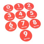 SET OF 10 NUMBERED MARKERS (0-9)